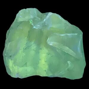 Satin‎ Blue Layered Art Glass Cullet Glowing Manganese Slag Glass #5GL36